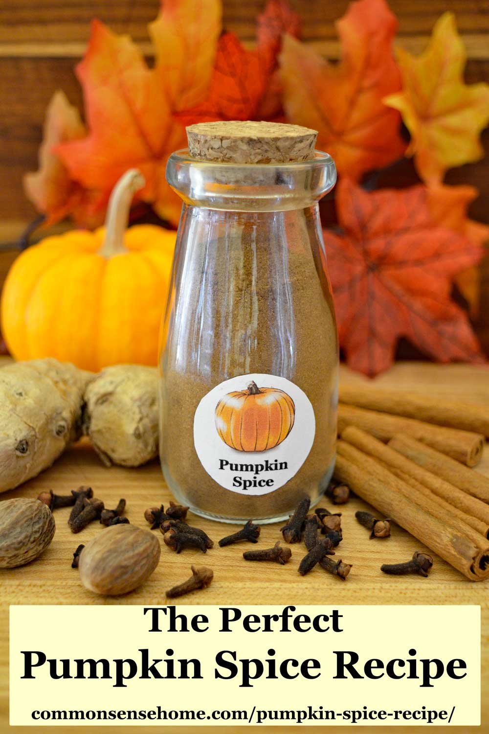 small jar of homemade pumpkin spice