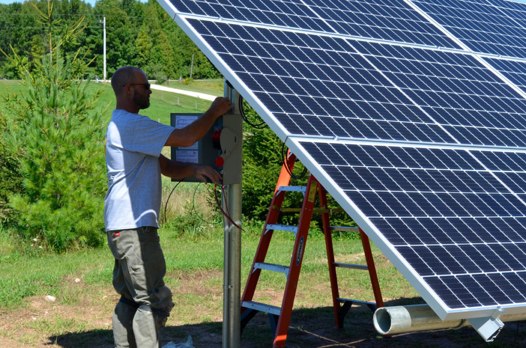 installing solar electric panels