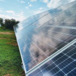solar electric panels producing solar energy