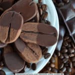 chocolate coffee cookies - "reindeer prints"