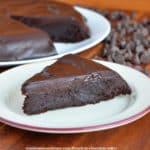 flourless chocolate cake with chocolate ganache