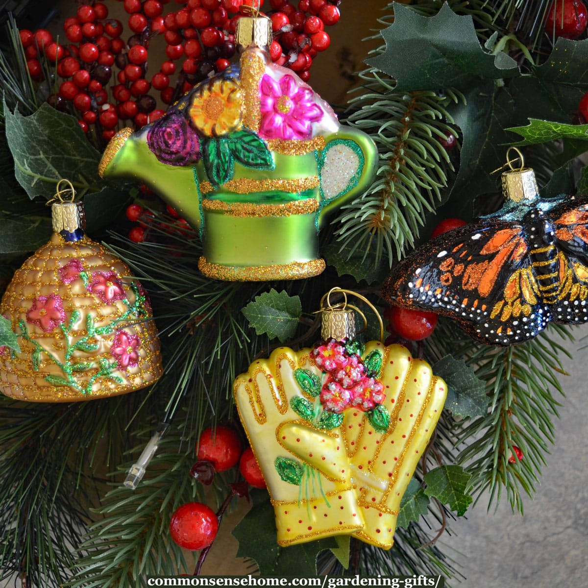 gardening ornaments for Christmas tree