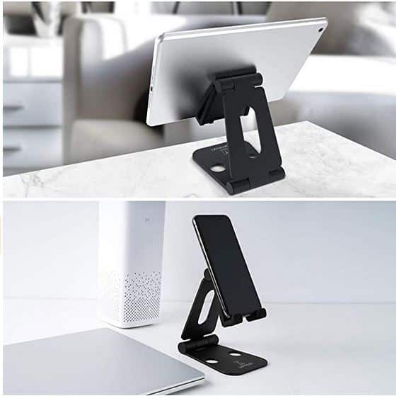 folding multi-angle stand for phones or tablets