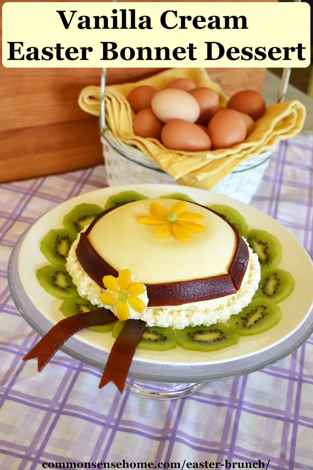 Vanilla Cream Easter Bonnet Dessert