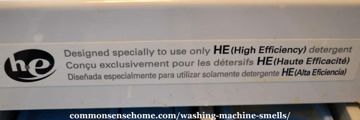 high efficiency clothes washer label