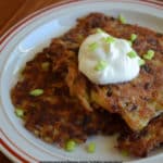 potato pancakes with sour cream and chives