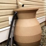 brown rain barrel