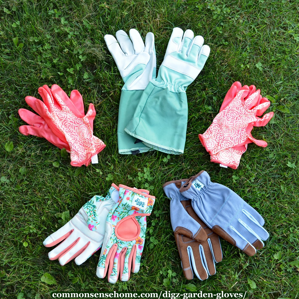 Wash DIGZ Men's Heavy Duty Garden Gloves with Touchscreen Compatible fingertips 