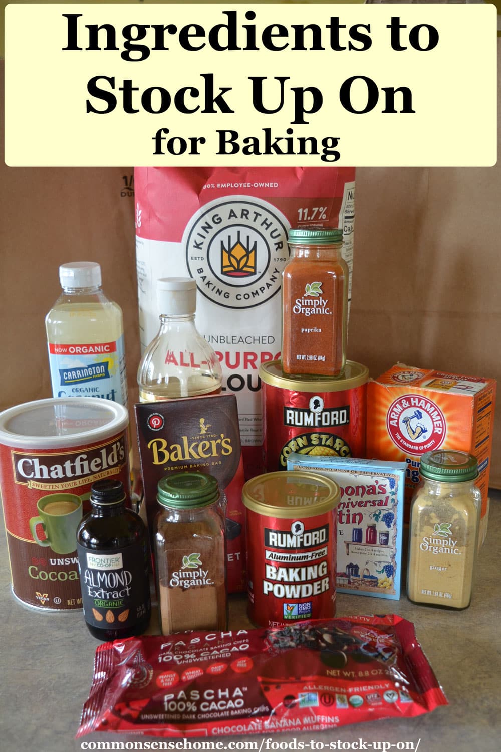 ingredients to stock up on for baking