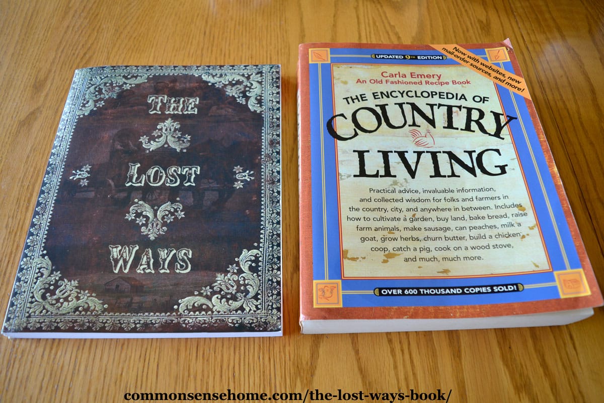 comparison of The Lost Ways book and the Encyclopedia of Country Living