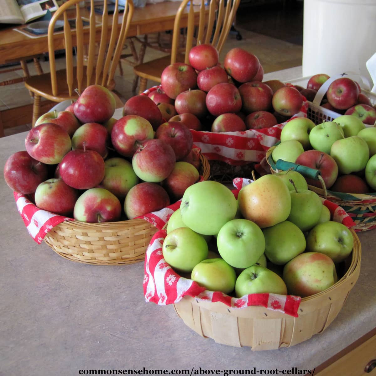 baskets of apples