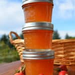 stack of rose hip jelly jars