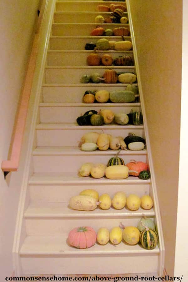 squash storage on stairs