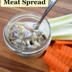 keto friendly meat spread and veggies