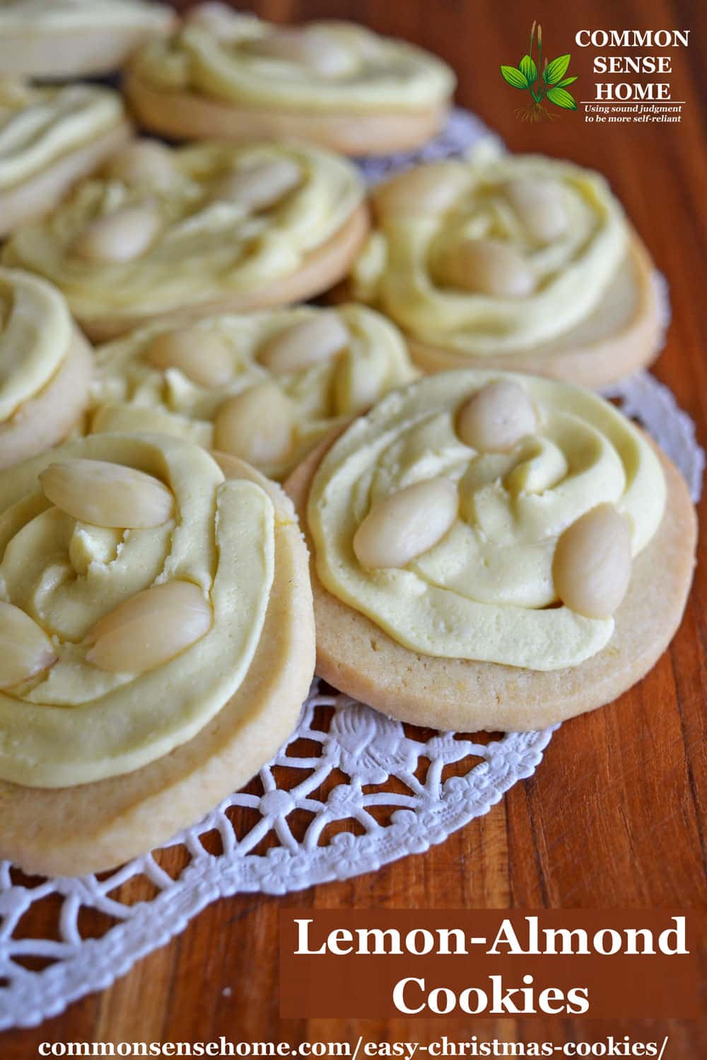 sliced lemon almond cookies
