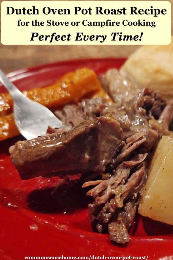 Dutch Oven Pot Roast for the Stove or Campfire Cooking