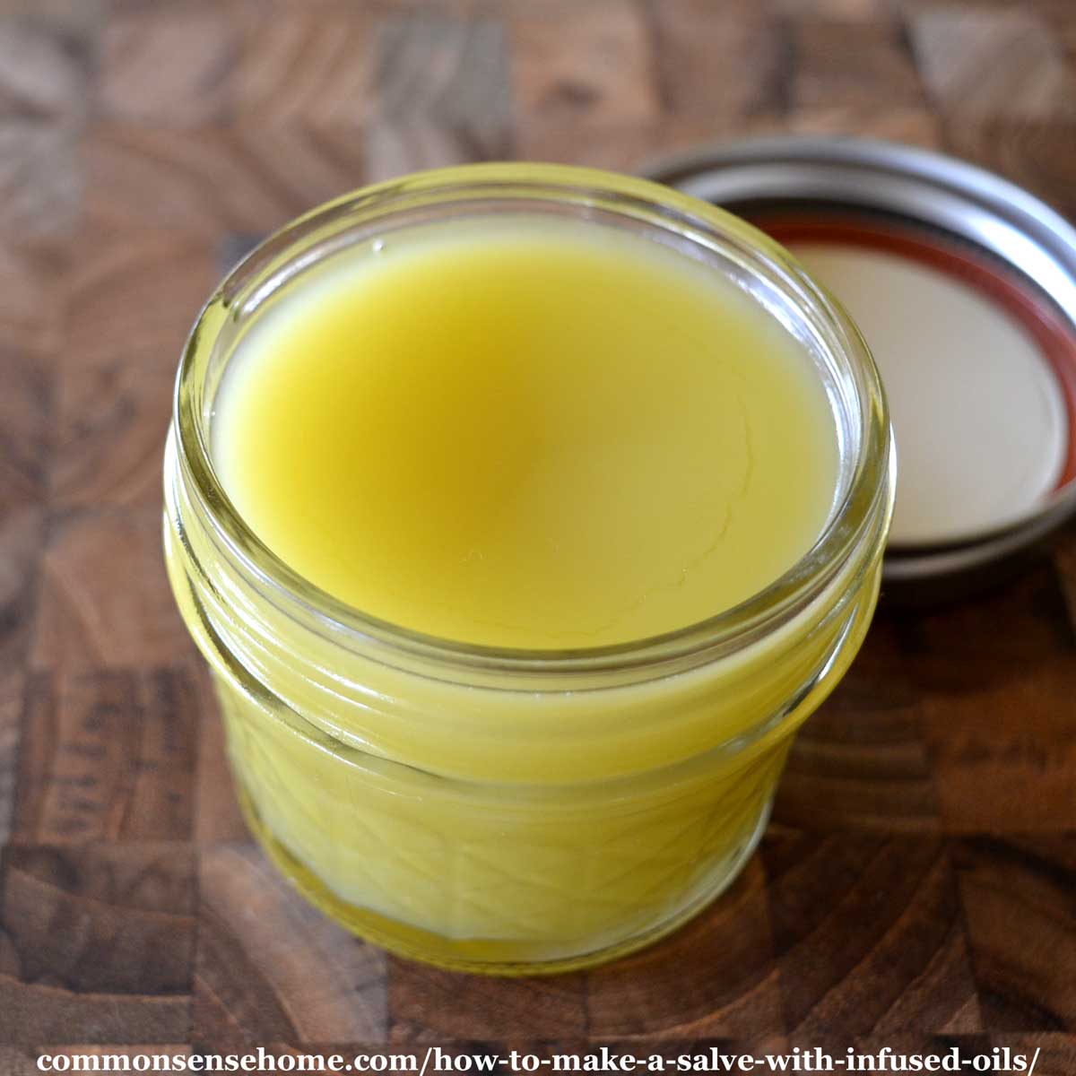 jar of homemade herbal salve