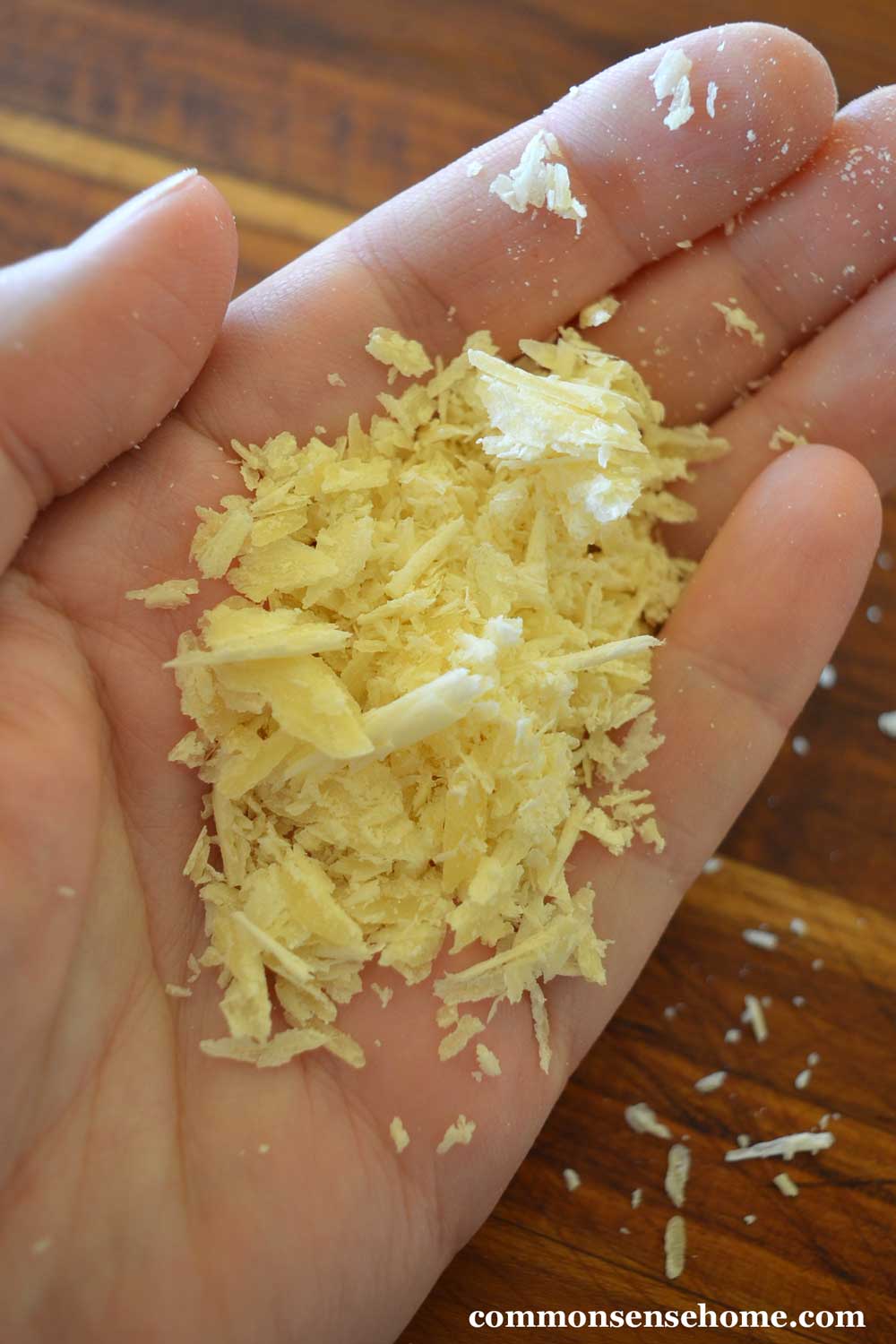 grated beeswax
