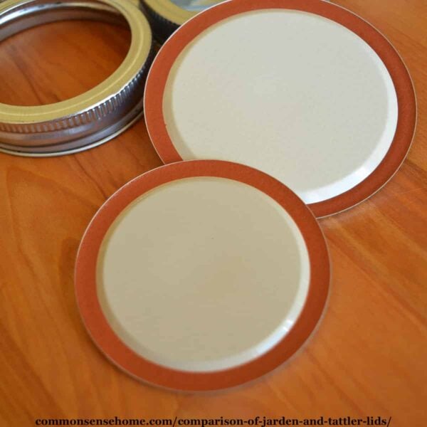 Comparison of Metal Lids and Tattler Lids (Reusable Lids)
