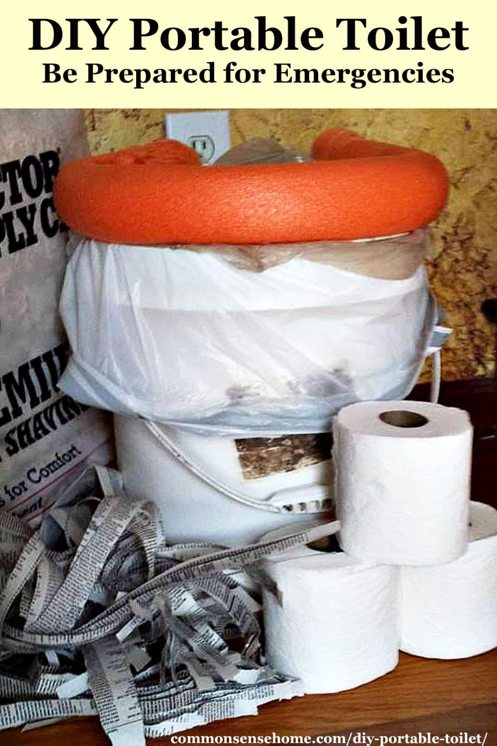 DIY Portable Toilet (Emergency Use Bucket Toilet)
