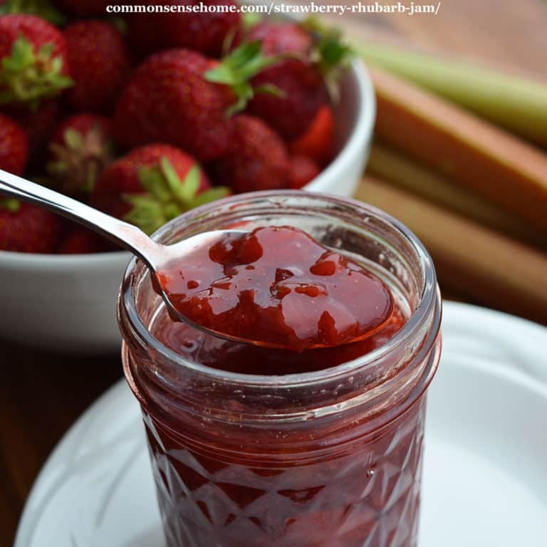 Strawberry Rhubarb Jam (Easy Recipe, Quick Cook, Less Sugar)