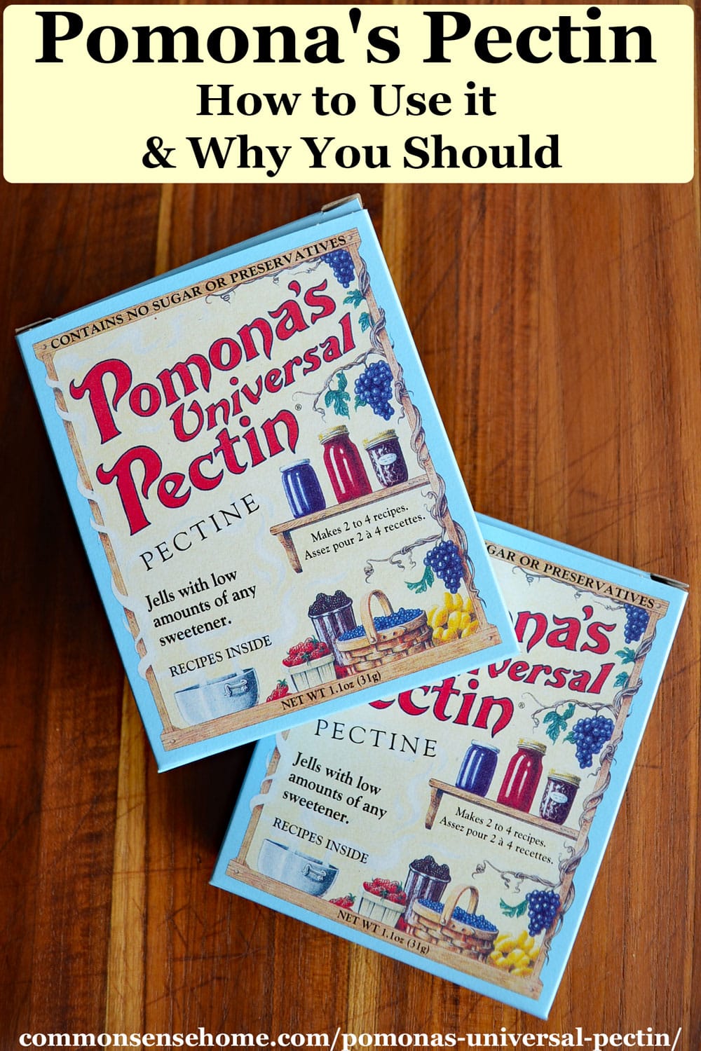 two boxes of pomona's pectin