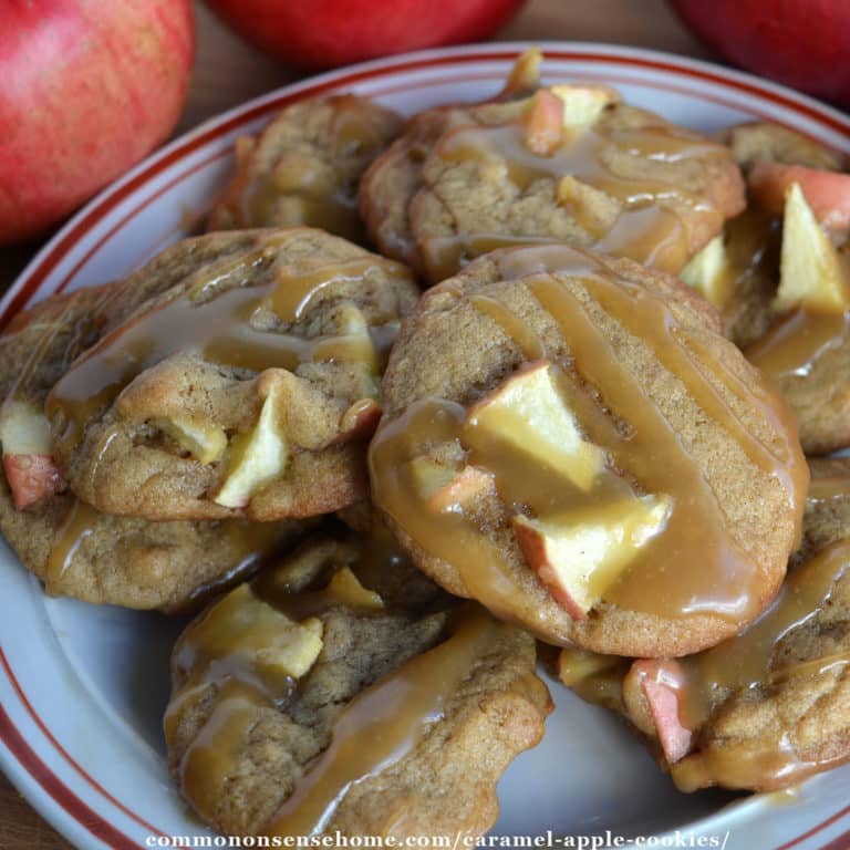 Caramel Apple Cookies (Made with Fresh Apple Bits)