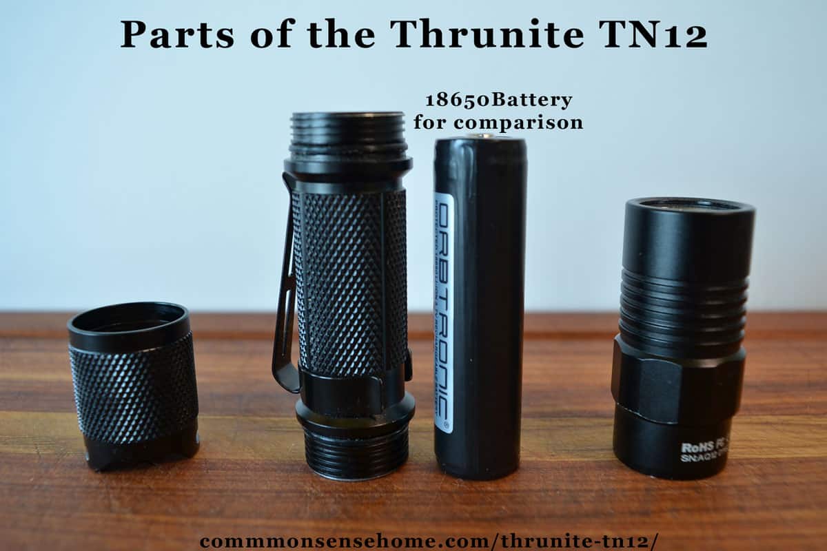 TN12 flashlight parts