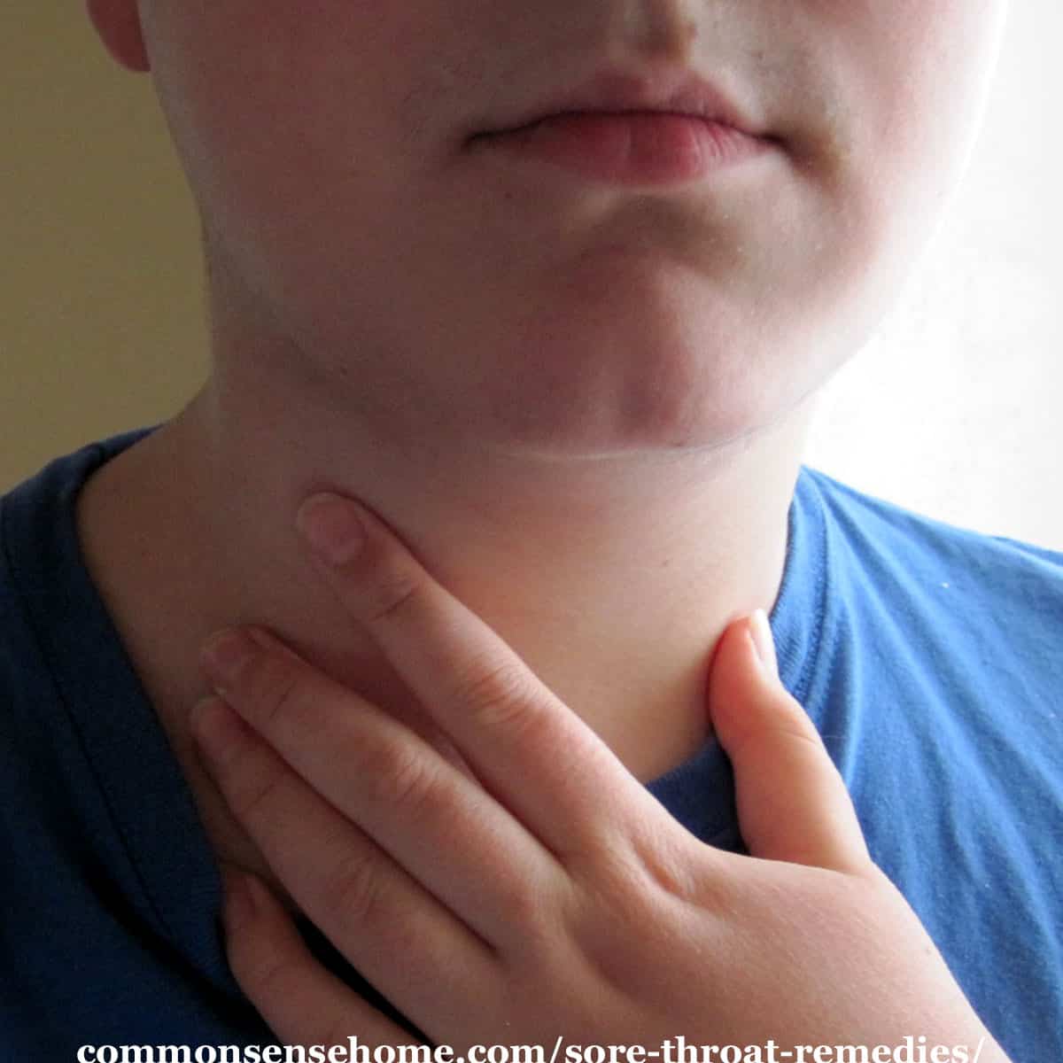 boy with sore throat