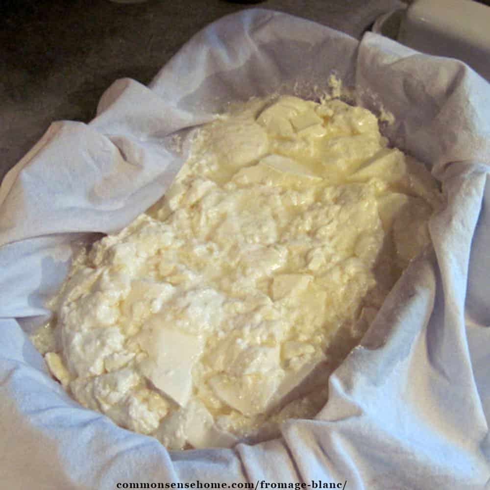 draining cheese