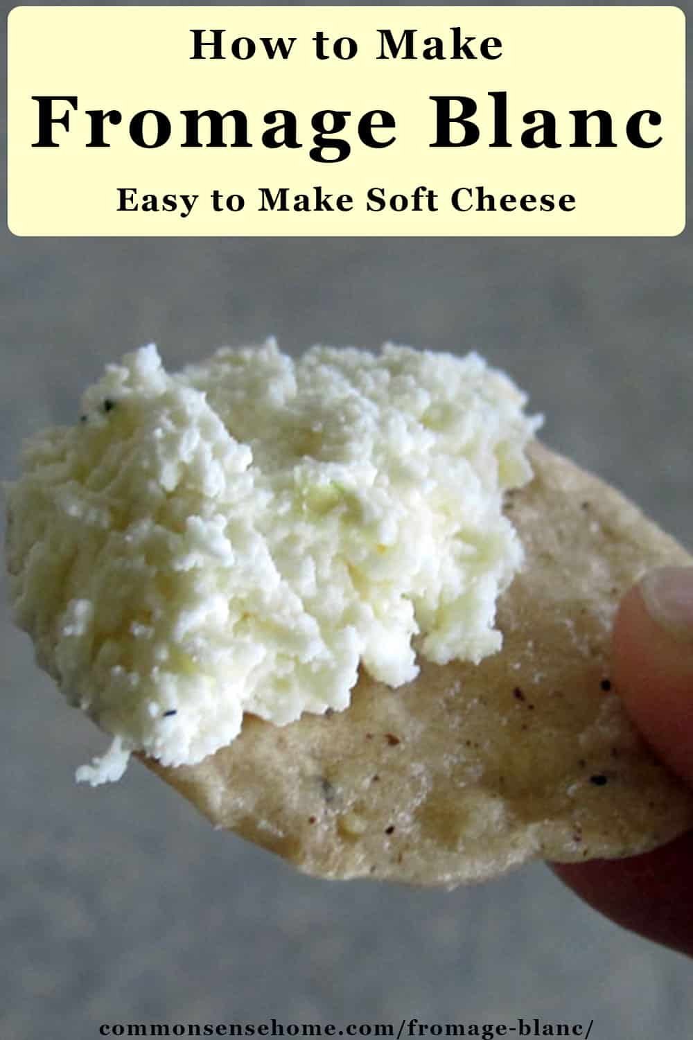 how to make fromage blanc soft cheese