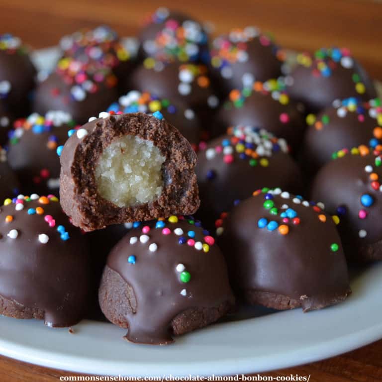 Chocolate Almond Bonbon Cookies for Parties or Gifts
