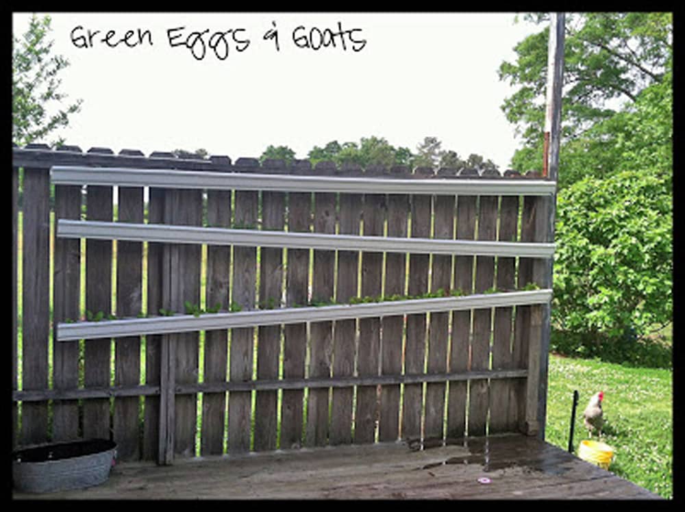 gutter garden before plants