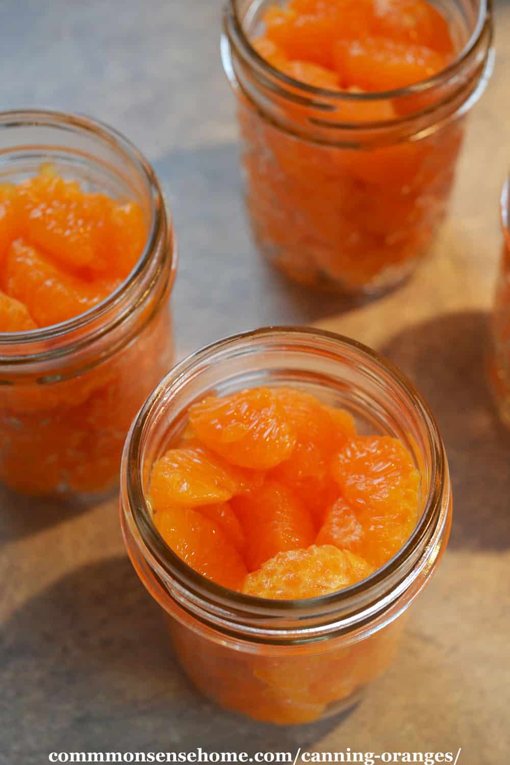 orange segments in jars