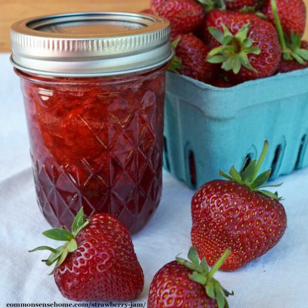 strawberry jam with berries