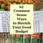 23 Common Sense Ways to Stretch Your Food Budget