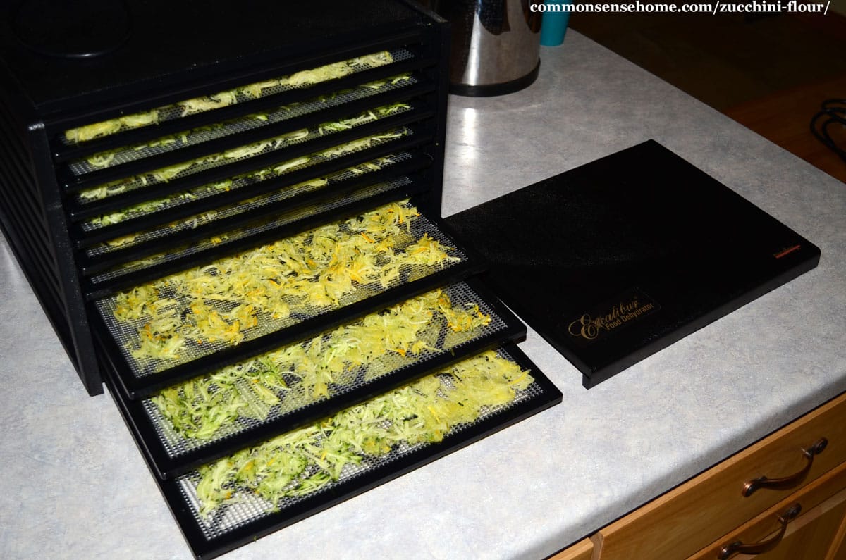 dehydrating shredded zucchini