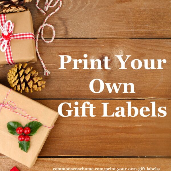 Print Your Own Free Gift Labels