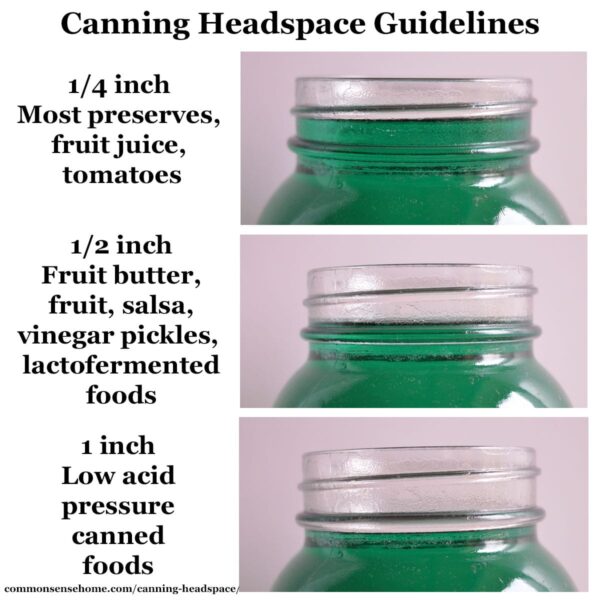canning headspace guidelines
