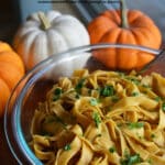 pumpkin pasta with mini pumpkins