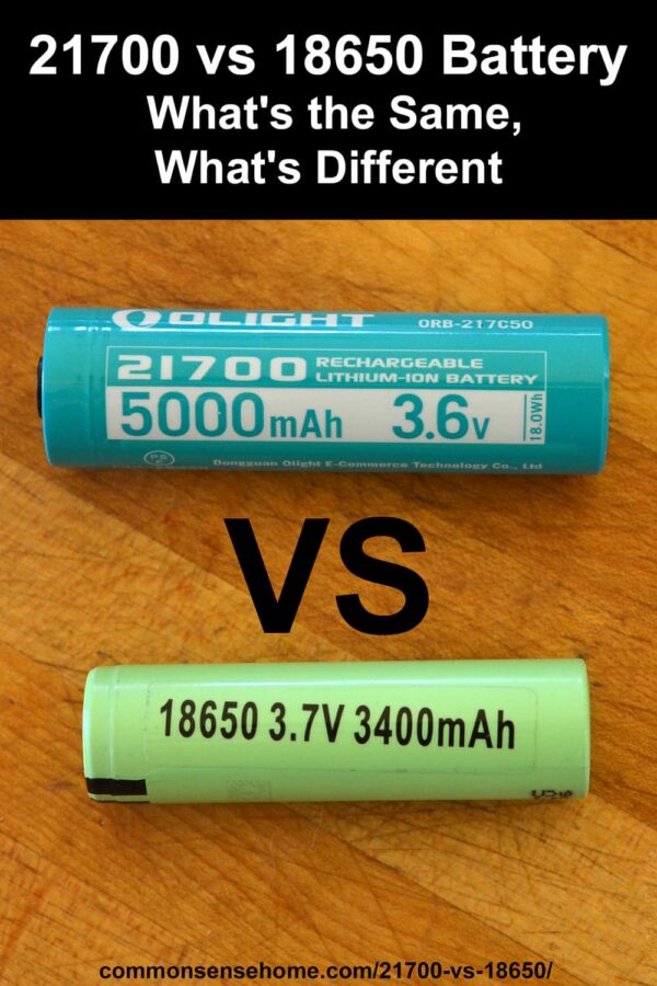 21700 vs 18650 Battery - What's the Same, What's Different