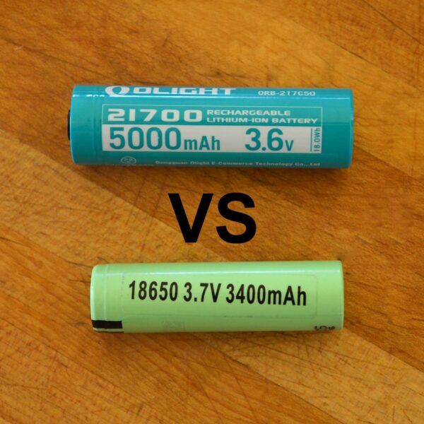 21700 vs 18650 batteries