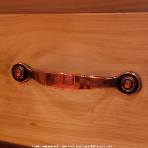 copper drawer pull