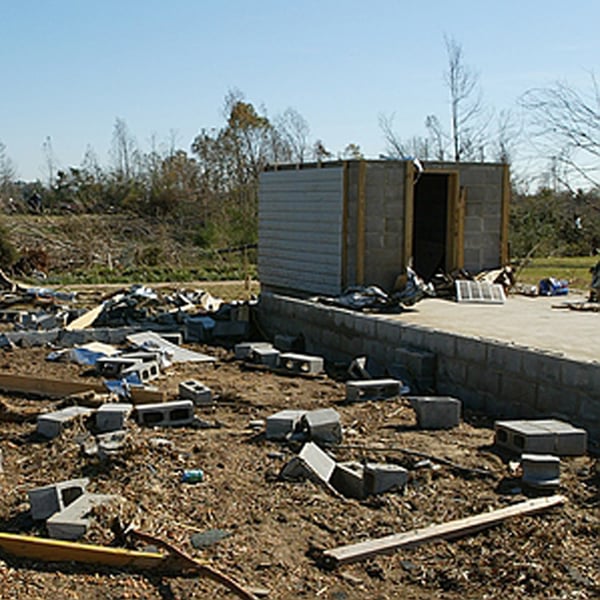 safe room still intact after tornado