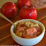 bowl of homemade apple crisp