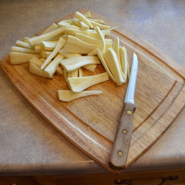peeled and chopped parsnips