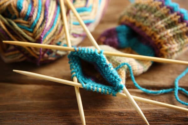 knitting socks