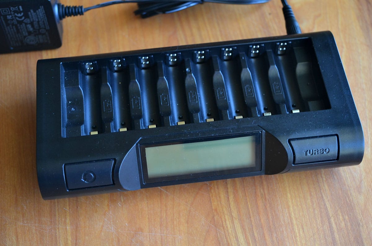 close up of PowerEx MH-C980 Turbo AA/AAA Battery Charger Analyzer