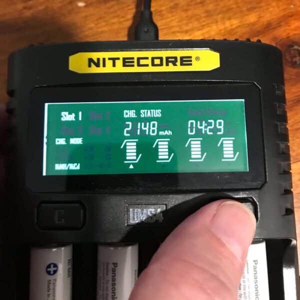 Nitecore UMS4 battery charger - charge time