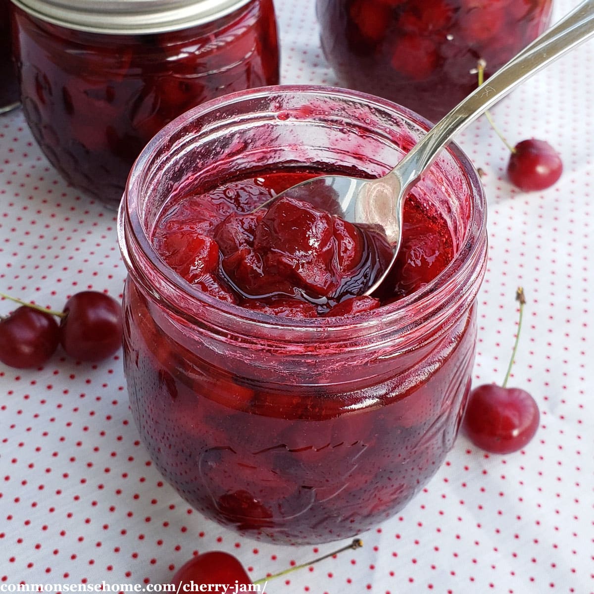 cherry amaretto jam